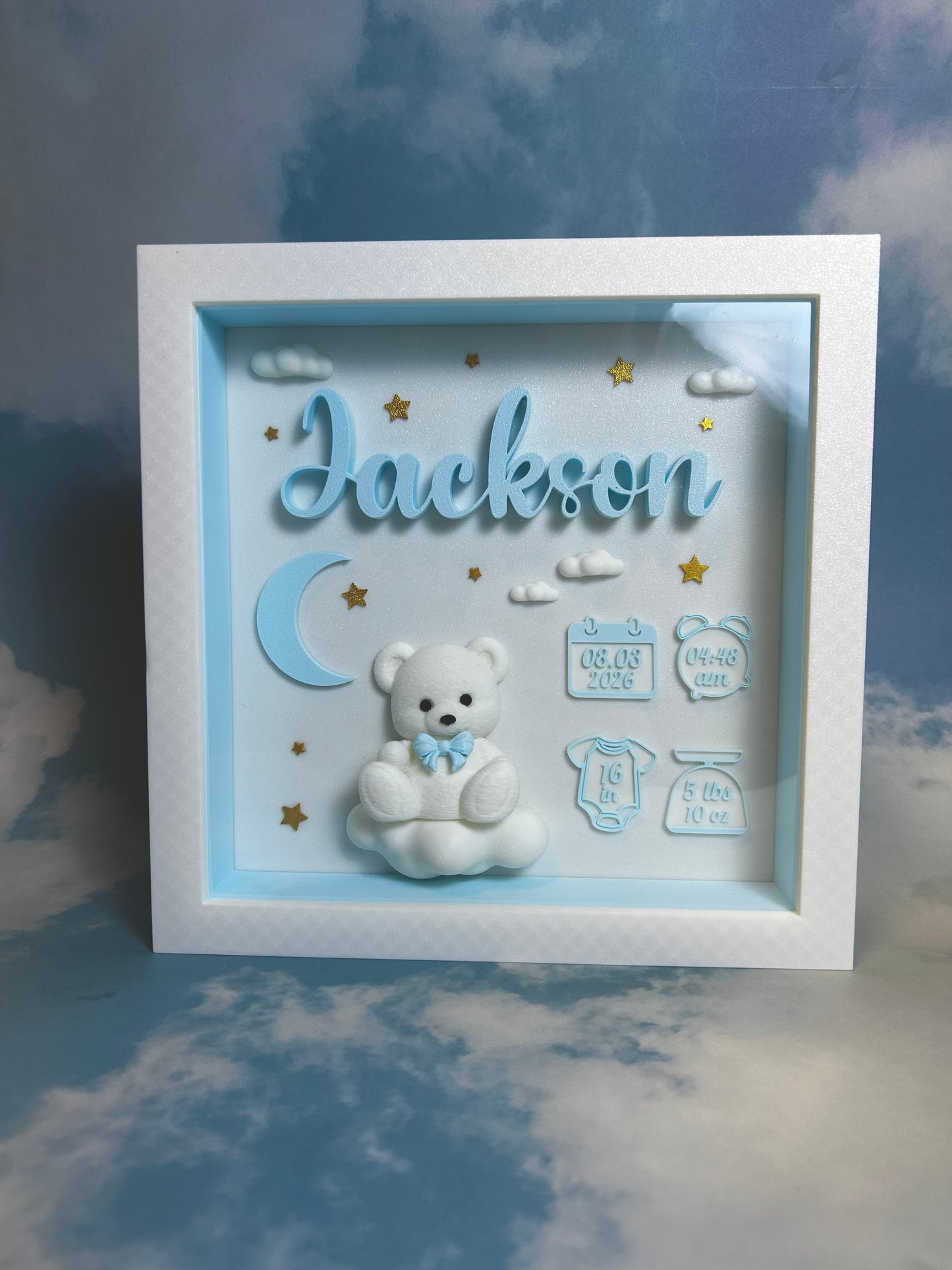 Personalized Baby Birth Keepsake Frame