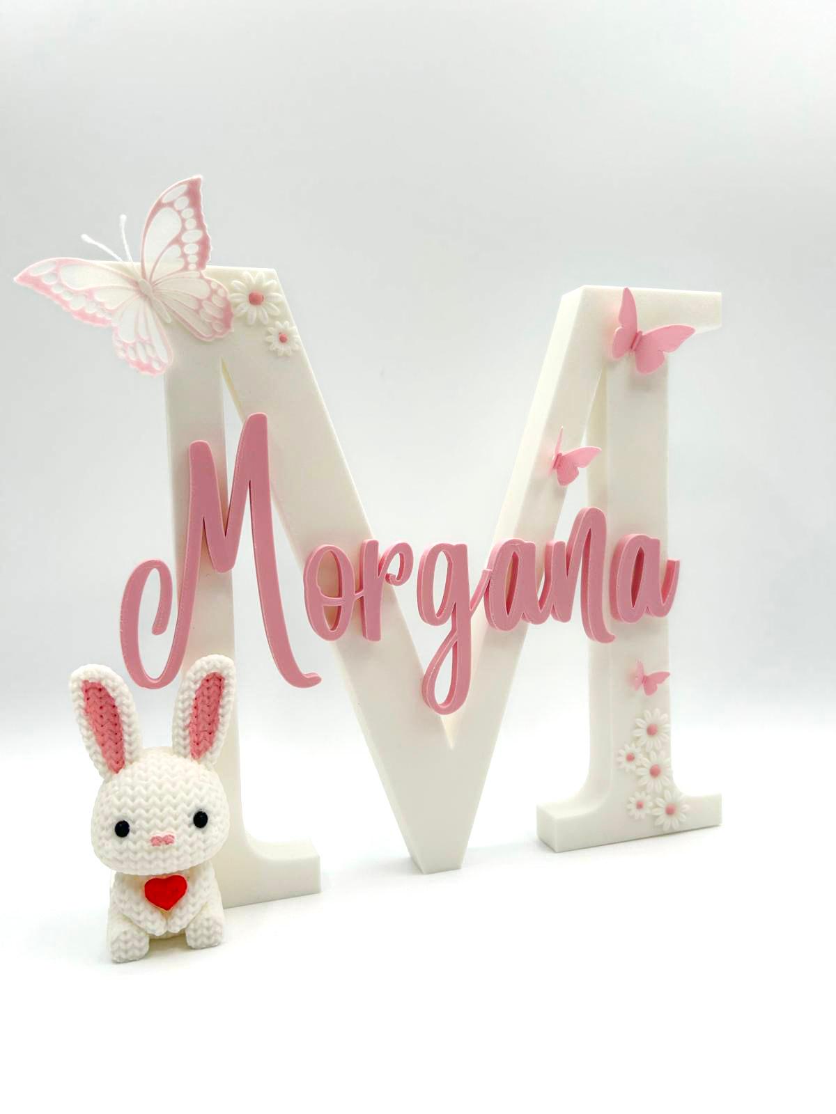 Decorative Letter | Bunny and Butterfly Theme