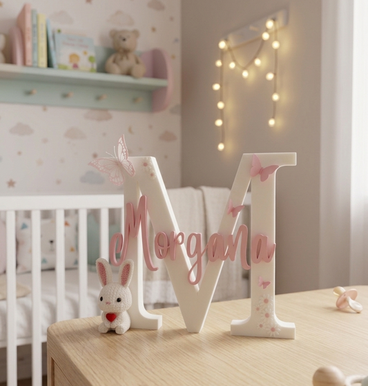 Decorative Letter | Bunny and Butterfly Theme