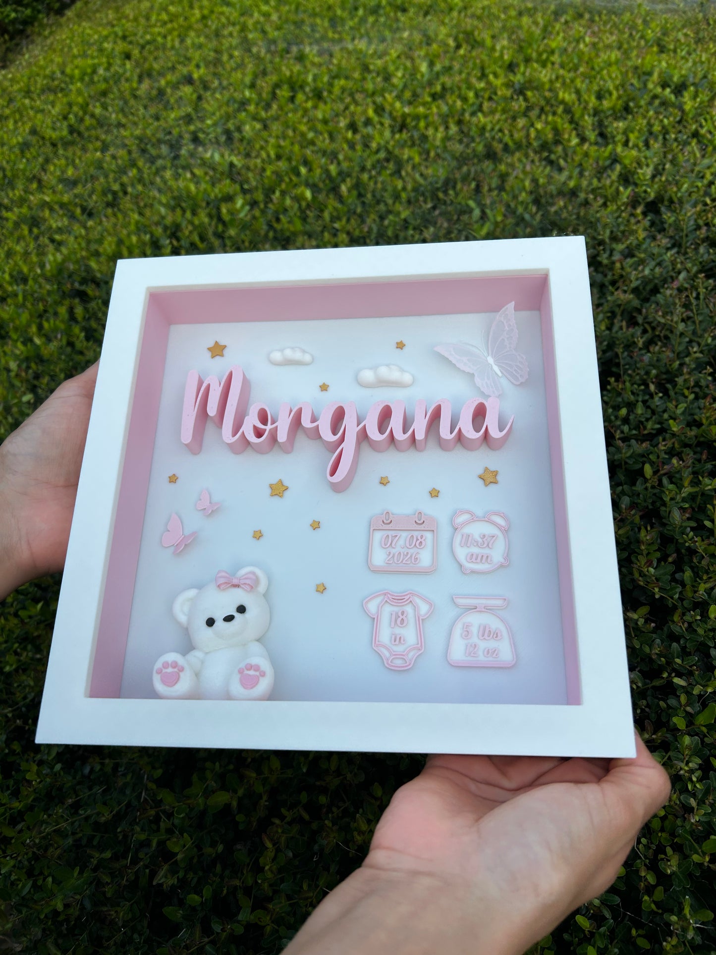 Personalized Baby Birth Keepsake Frame