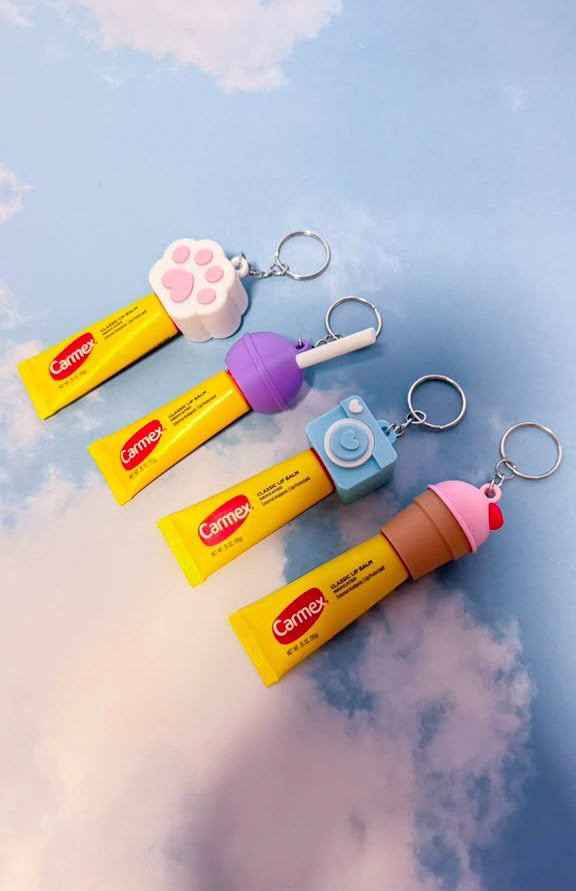 Lip Balm Holder Keychain Set – 4 Pack