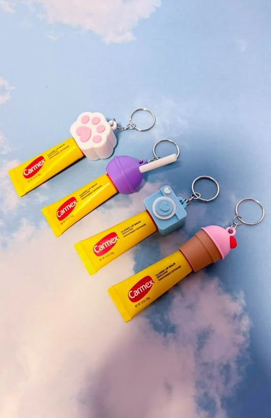 Lip Balm Holder Keychain Set – 4 Pack