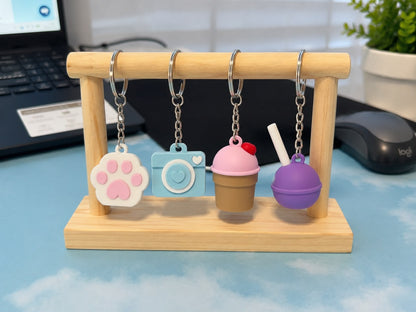Lip Balm Holder Keychain Set – 4 Pack
