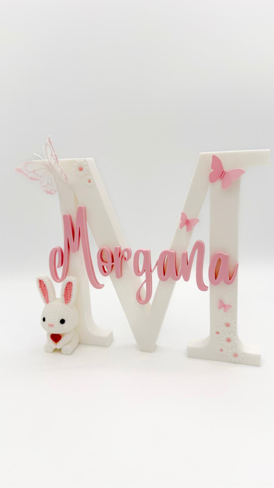 Decorative Letter | Bunny and Butterfly Theme