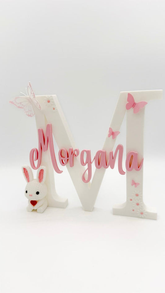 Decorative Letter | Bunny and Butterfly Theme