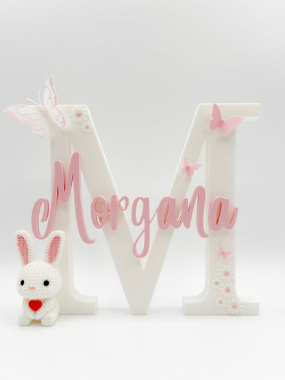 Decorative Letter | Bunny and Butterfly Theme