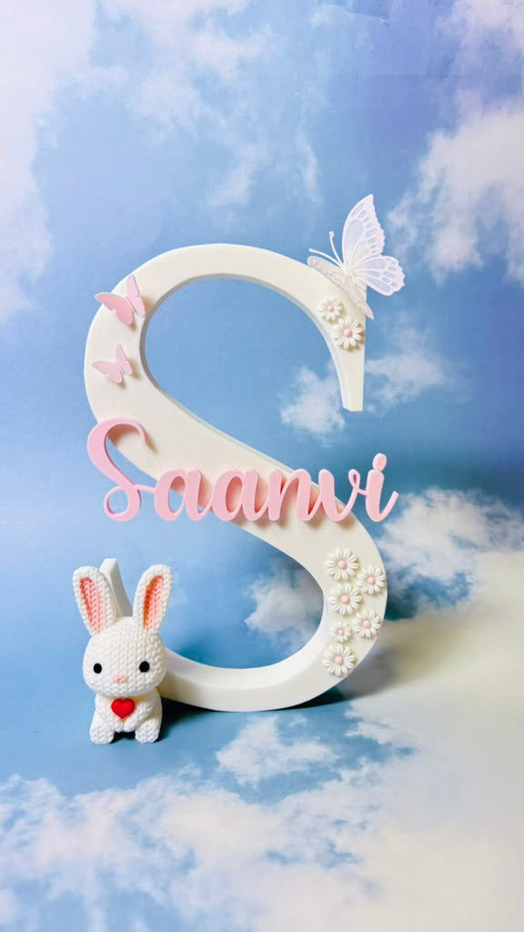 Decorative Letter | Bunny and Butterfly Theme