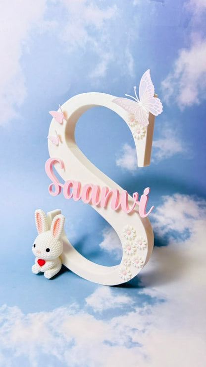 Decorative Letter | Bunny and Butterfly Theme