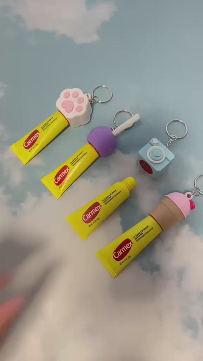 Lip Balm Holder Keychain Set – 4 Pack